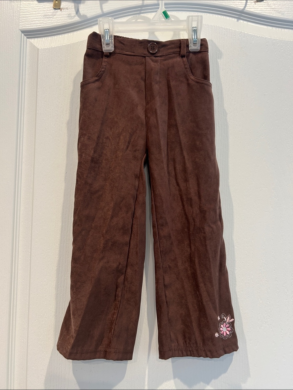 New Little Lass hooded Cardigan Set with Pink Top and Brown Pants 4t 3 pieces - Picture 6 of 9